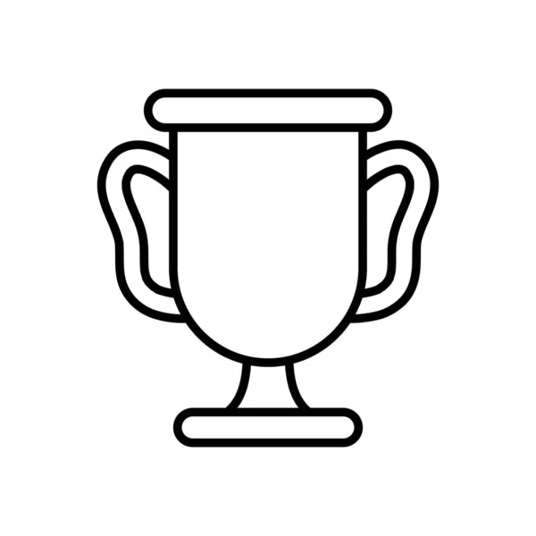 Trofé kopp ikon, linje stil — Stock vektor