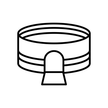 Spor stadyumu ikonu, çizgi tarzı