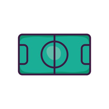 futbol alanı simgesi, satır renk biçimi