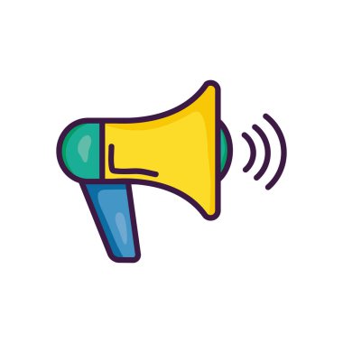 megafon aygıtı simgesi, satır renk biçimi