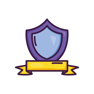 kalkan ve dekoratif kurdele, çizgi renk biçimi