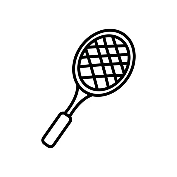 Tennisracket ikon, linje stil — Stock vektor