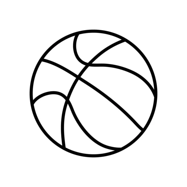 Μπάσκετ εικονίδιο μπάλα, γραμμή στυλ — Διανυσματικό Αρχείο