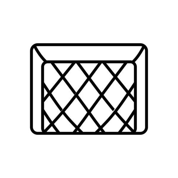 Puerta de meta icono, estilo de línea — Vector de stock