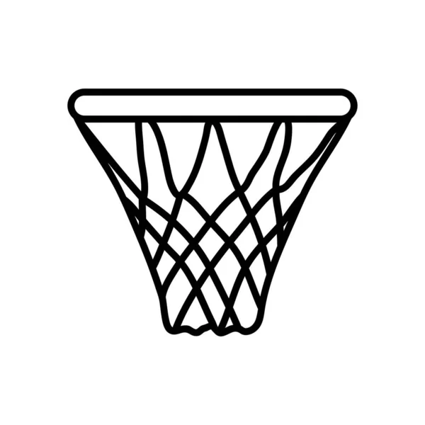 Baloncesto aro icono, estilo de línea — Vector de stock