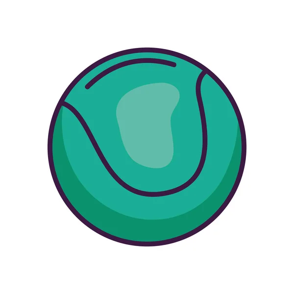 Tennisball-Symbol, Linienfarbe Stil — Stockvektor