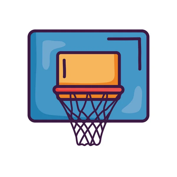 Basketballbrett-Symbol, Linienfarbe Stil — Stockvektor