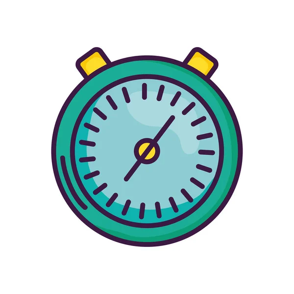 Kronometre simgesi resmi, satır rengi — Stok Vektör