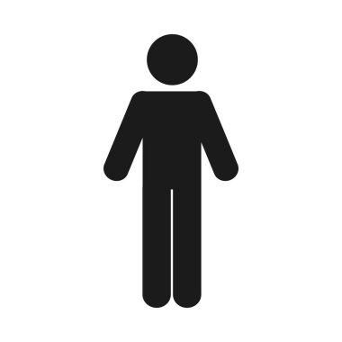 pictogram man simgesi, siluet biçimi