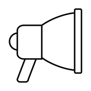 megafon aygıtı simgesi, satır biçimi