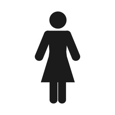 pictogram kadın simgesi, siluet biçimi