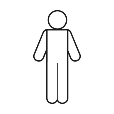 pictogram man simgesi, satır biçimi