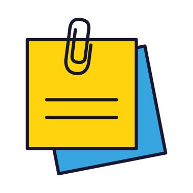 Not simgesi, satır ve doldurma biçimi olan klipler