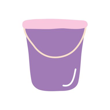 Yaz konsepti, kova oyuncağı ikonu, düz stil