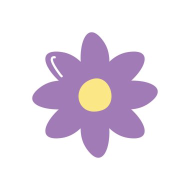 Güzel çiçek ikonu, düz stil