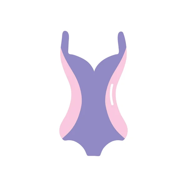Maillot de bain femme icône, style plat — Image vectorielle
