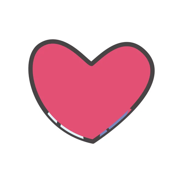 Avatars couple with heart line and fill style icon vector design — 스톡 벡터