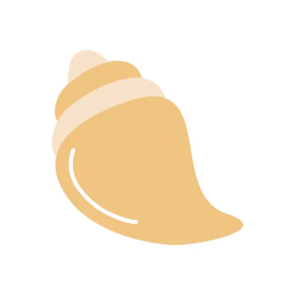 Icône de l'escargot de mer, style plat — Image vectorielle