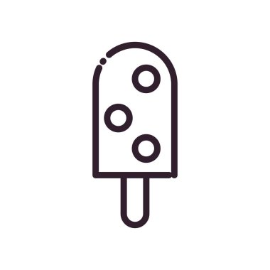 Çubuk çizgisi biçim vektör tasarımlı izole dondurma