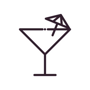 Isolated alcohol cocktail line style icon vector design