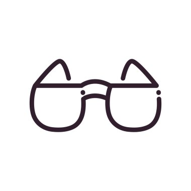 Isolated glasses line style icon vector design