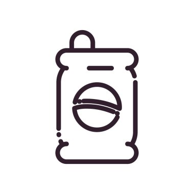 Isolated soda can drink line style icon vector design