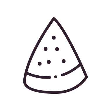 İzole edilmiş karpuz meyve çizgisi biçim vektör tasarımı