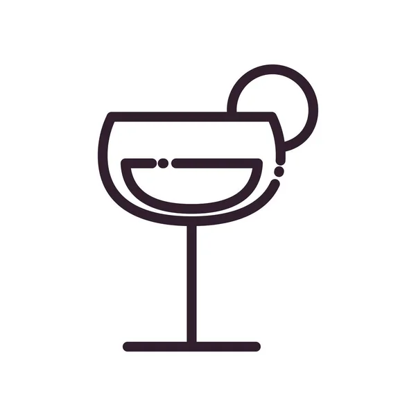 Isolated alcohol cocktail line style icon vector design — Stockový vektor