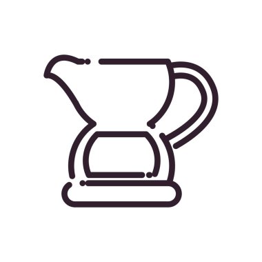 İzole edilmiş içecek kavanozu çizgisi biçim vektör tasarımı