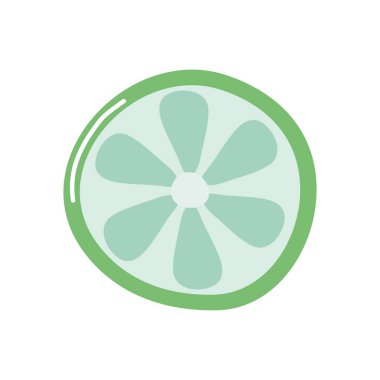 limon dilimi simgesi, düz stil