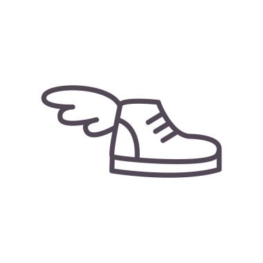 Kanat çizgisi biçim vektör tasarımlı spor ayakkabısı