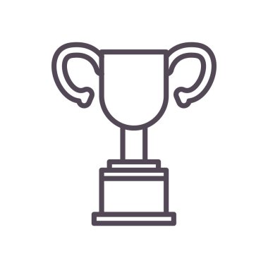 İzole edilmiş kupa çizgisi biçim vektör tasarımı