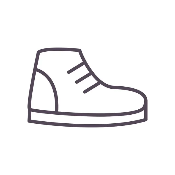 Zapato deportivo línea estilo icono vector diseño — Vector de stock