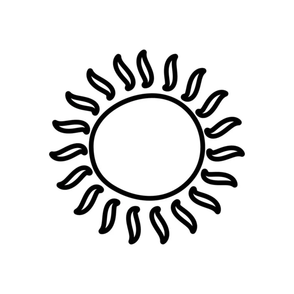 Ícone da forma do sol, estilo de linha — Vetor de Stock