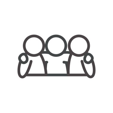 Görseller kişi arkadaşları satır biçimi vektör tasarımı kucaklama