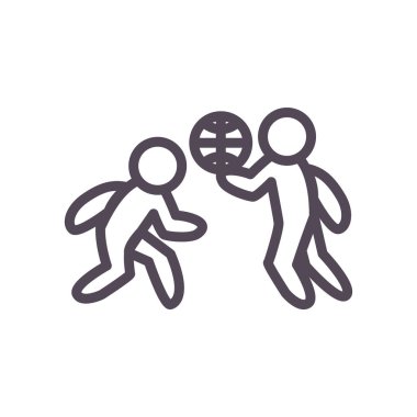 Basketbol topu tarzı simge vektör tasarımına sahip oyuncular