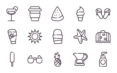 Yaz çizgisi biçim vektör dizaynı