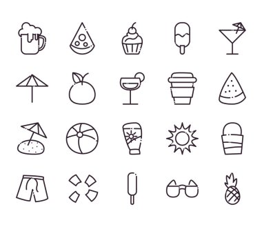 Yaz çizgisi biçim vektör dizaynı