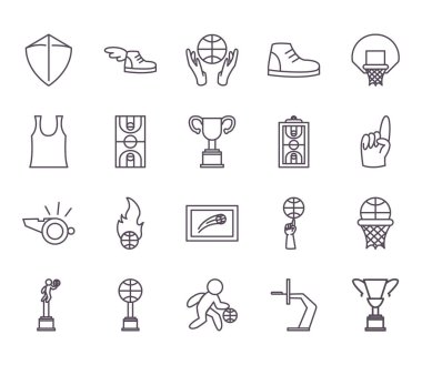 Basketbol çizgisi biçim vektör dizaynı