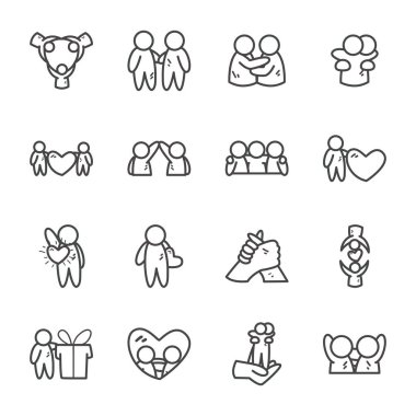 Görseller arkadaşlar çizgi biçimi vektör dizaynı