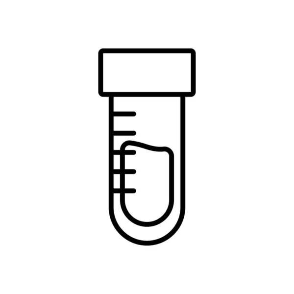 Test tube icon, line style — Stock Vector