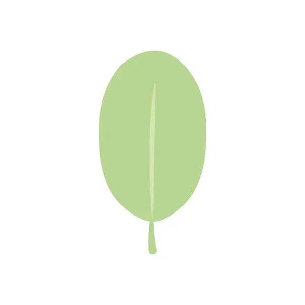 リンゴの葉のアイコンフラットスタイル — ストックベクタ