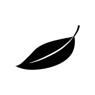 tropik palmiye yaprağı simgesi, siluet biçimi