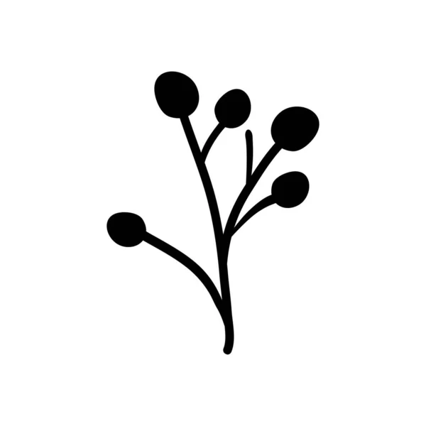 Icône de feuille tropicale, style silhouette — Image vectorielle