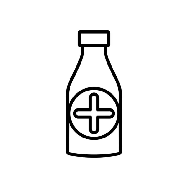 Значок бутылки спирта, стиль линии — стоковый вектор