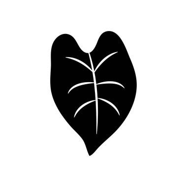 colocasia yaprak simgesi, siluet biçimi