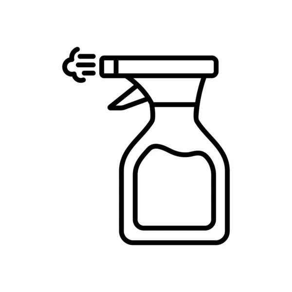 Icône de bouteille de pulvérisation de nettoyage, style ligne — Image vectorielle