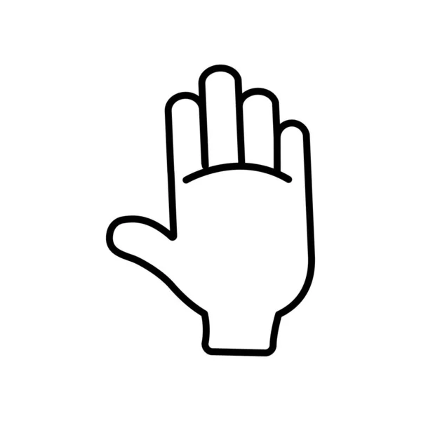 Clean hand icon, line style — Stock Vector