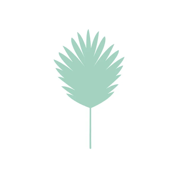 Palmeto fan tropical leaf icon, flat style — Stock Vector