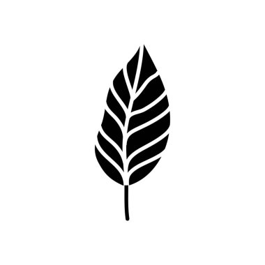 tropikal yaprak simgesi, siluet biçimi